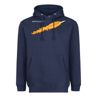 Navy SpaceX Rocket Heavyweight Hoodie - artisFamous