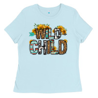 Baby Blue wild child Ladies Tee - OliviaCreatesArt