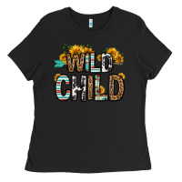 Black wild child Ladies Tee - OliviaCreatesArt