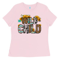 Bubblegum Pink wild child Ladies Tee - OliviaCreatesArt