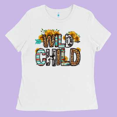 Wild Child Ladies Tee Designed By Oliviacreatesart