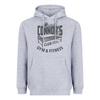 Heather Grey Sarah Connor's Club - Gym & Fitness Heavyweight Hoodie - artisFamous