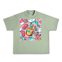 Oil Green hospital nurse coffee cups with leopard seamless pattern bbs Urban Heavy Tee - BundleAndBundleShop