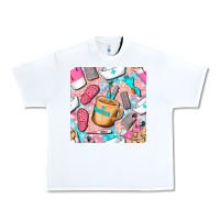 White hospital nurse coffee cups with leopard seamless pattern bbs Urban Heavy Tee - BundleAndBundleShop