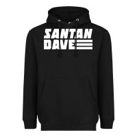Black Santan Dave Heavyweight Hoodie - artisFamous