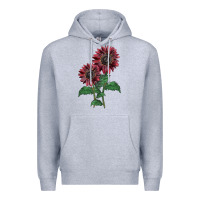 Heather Grey 2 Chocolate sunflower Premium Hoodie - LillyAllenDesigns