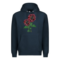 Navy 2 Chocolate sunflower Premium Hoodie - LillyAllenDesigns
