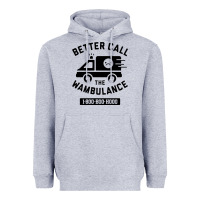 Heather Grey wambulance Heavyweight Hoodie - artisFamous