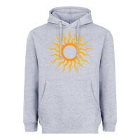 Heather Grey tribal sun Heavyweight Hoodie - artisFamous