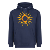Navy tribal sun Heavyweight Hoodie - artisFamous
