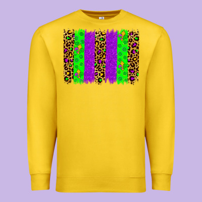 Mardi Gras Brush Stoke Premium Sweatshirt Designed By Jahusdesignshop