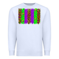White mardi gras brush stoke Premium Sweatshirt - JahusDesignShop