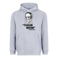 Heather Grey your mom  Sigmund Freud Heavyweight Hoodie - artisFamous