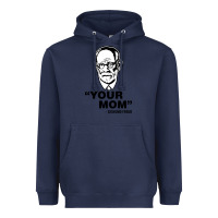 Navy your mom  Sigmund Freud Heavyweight Hoodie - artisFamous