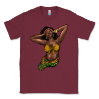 Burgundy Black woman Classic Tee - HowdyJamesFarm