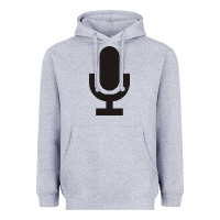 Heather Grey microphone funny music Heavyweight Hoodie - artisFamous
