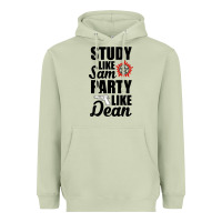 Matcha study like sam party like dean Heavyweight Hoodie - artisFamous