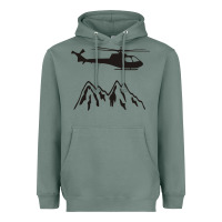 Sage mountain rescue helicopter funny Heavyweight Hoodie - artisFamous