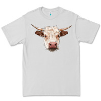 Dove Grey hereford cow head Premium Tee - RanaPortraitStore