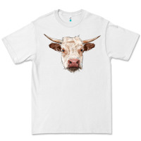 White hereford cow head Premium Tee - RanaPortraitStore