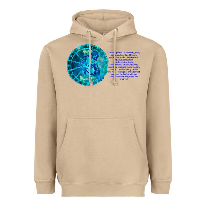 Aquarius Sign Zodiac Astrology Horoscope T-shirt Heavyweight Hoodie by artisFamous | Teevron