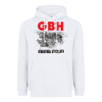 White Charged G.B.H Heavyweight Hoodie - artisFamous
