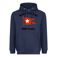 Navy white star line (1) Heavyweight Hoodie - artisFamous