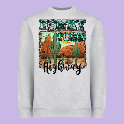 Honky Tonk Highway Heavyweight Sweatshirt Designed By Adodesignshop