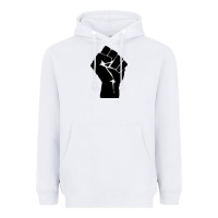 White fist Heavyweight Hoodie - artisFamous