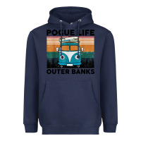 Navy pogue life outer banks retro vintage Heavyweight Hoodie - artisFamous