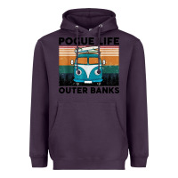 Plum pogue life outer banks retro vintage Heavyweight Hoodie - artisFamous