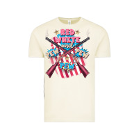 Vintage Arctic Red white and pew pew pew Vintage Tee - FaDigitalArtStudio
