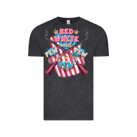 Vintage Black Red white and pew pew pew Vintage Tee - FaDigitalArtStudio