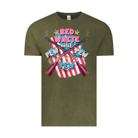 Red White And Pew Pew Pew Vintage Tee | Teevron
