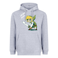 Heather Grey i’m not zelda Heavyweight Hoodie - artisFamous