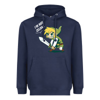 Navy i’m not zelda Heavyweight Hoodie - artisFamous