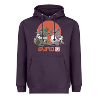 Plum sumo pop Heavyweight Hoodie - artisFamous
