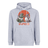 Heather Grey sumo pop Heavyweight Hoodie - artisFamous