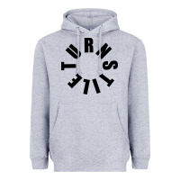 Heather Grey TURNSTILE BLACK ON WHITE Heavyweight Hoodie - artisFamous