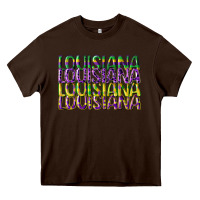 Chocolate Brown louisiana mardi gras Heavy Core Tee - CowGirlArtShop
