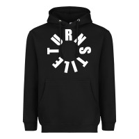 Turnstile White On Black. Heavyweight Hoodie | Teevron
