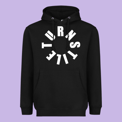 Turnstile White On Black. Heavyweight Hoodie Designed By Artisfamous