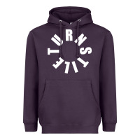 Plum TURNSTILE WHITE ON BLACK. Heavyweight Hoodie - artisFamous