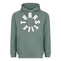 Sage TURNSTILE WHITE ON BLACK. Heavyweight Hoodie - artisFamous