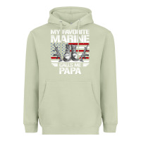 Matcha marine papa, gifts my favorite marine calls me pa pa military mother Heavyweight Hoodie - artisFamous