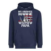 Navy marine papa, gifts my favorite marine calls me pa pa military mother Heavyweight Hoodie - artisFamous