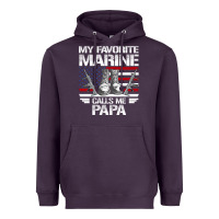 Marine Papa, Gifts My Favorite Marine Calls Me Pa Pa Military Mother Heavyweight Hoodie | Teevron