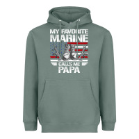Sage marine papa, gifts my favorite marine calls me pa pa military mother Heavyweight Hoodie - artisFamous
