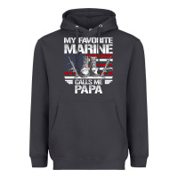 Smoke marine papa, gifts my favorite marine calls me pa pa military mother Heavyweight Hoodie - artisFamous