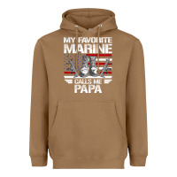 Toasted Coconut marine papa, gifts my favorite marine calls me pa pa military mother Heavyweight Hoodie - artisFamous